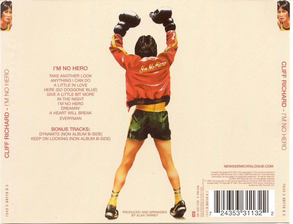 Cliff Richard Im No Hero : Back